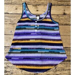 Copperkey Women’s Size S Woven Multicolored Striped Tank top NWOT
